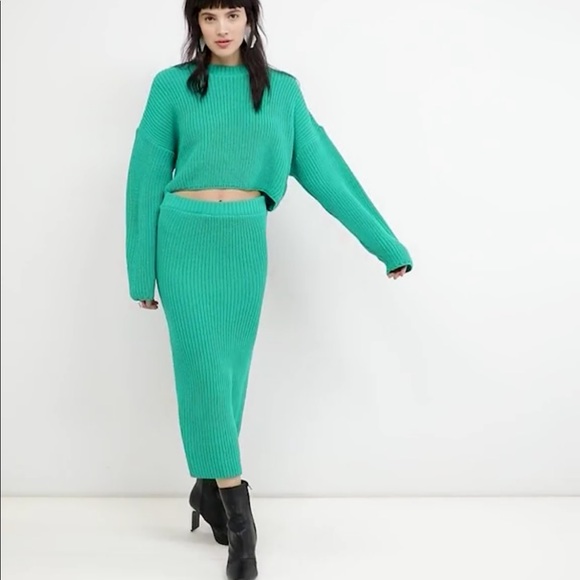 asos sweater skirt set